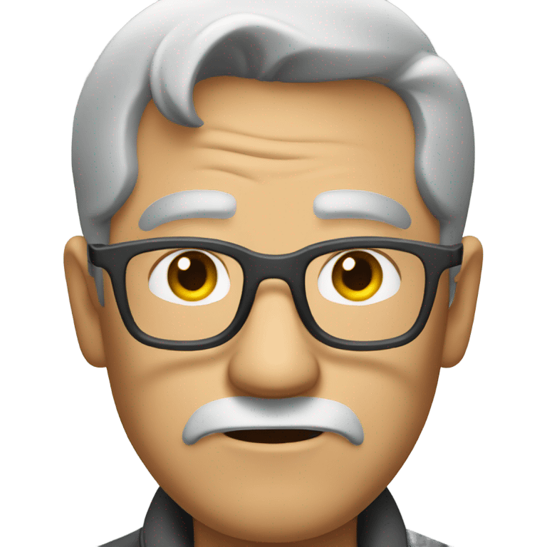 man from Disney up grey hair glasses grumpy face emoji