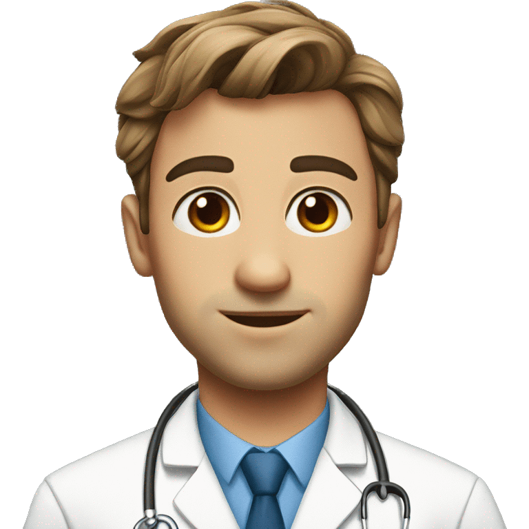 male doctor with pretty eyes and abs emoji