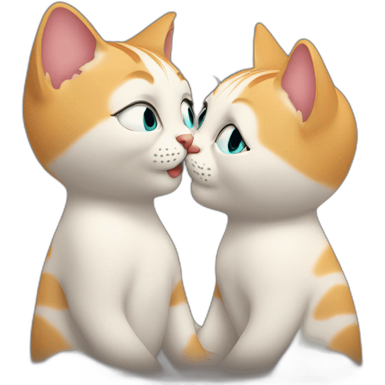 cats kissing emoji