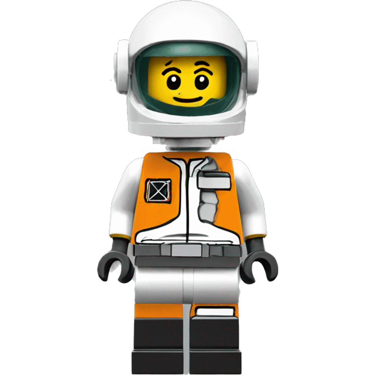 Lego classic space minifigure with simple face emoji