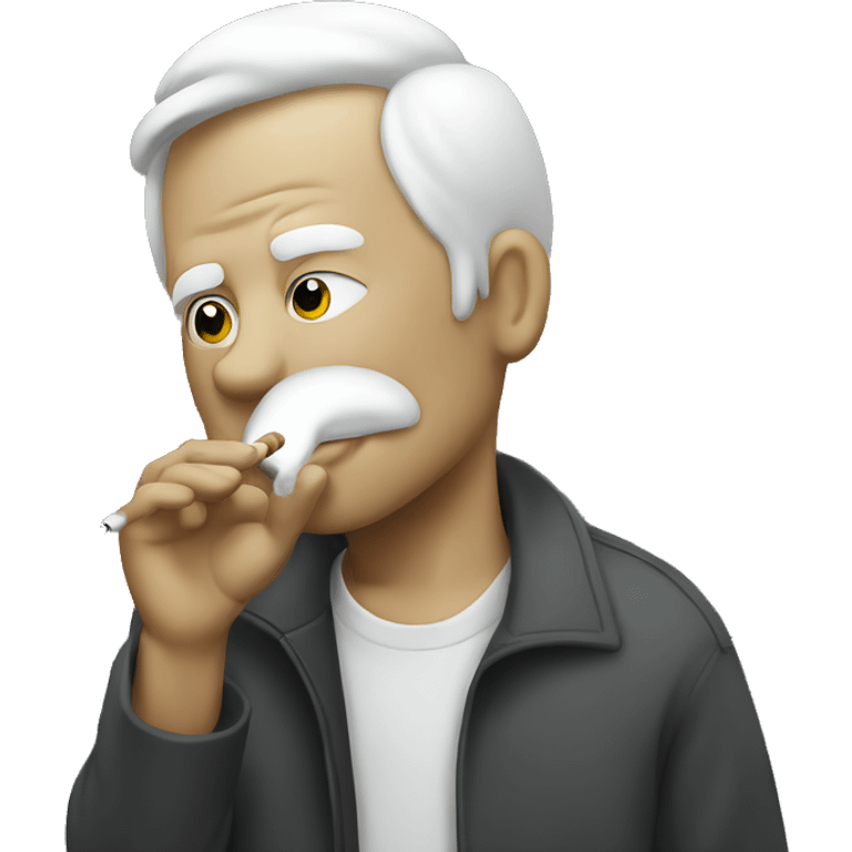 White smoking cigarette emoji