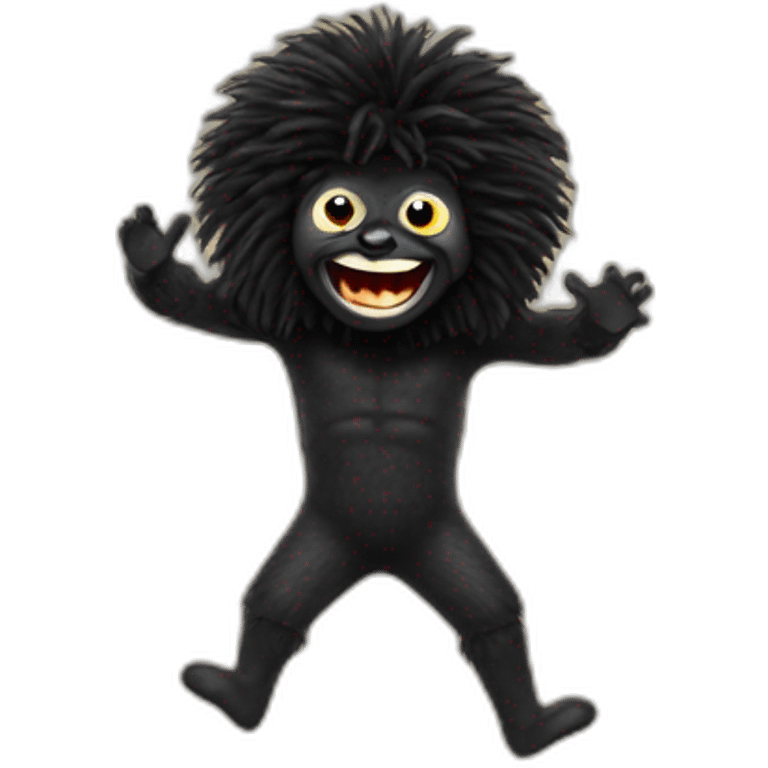 Gollywog gaping emoji