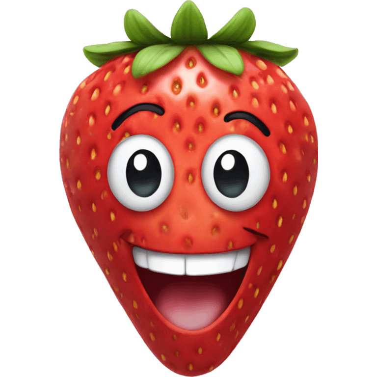 strawberry wit smile emoji