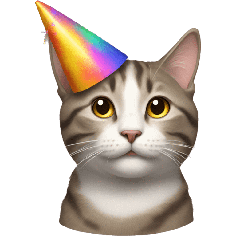 Cat with party hat emoji