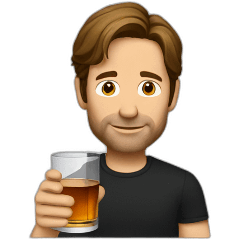 hank moody holds a glass of whisky emoji