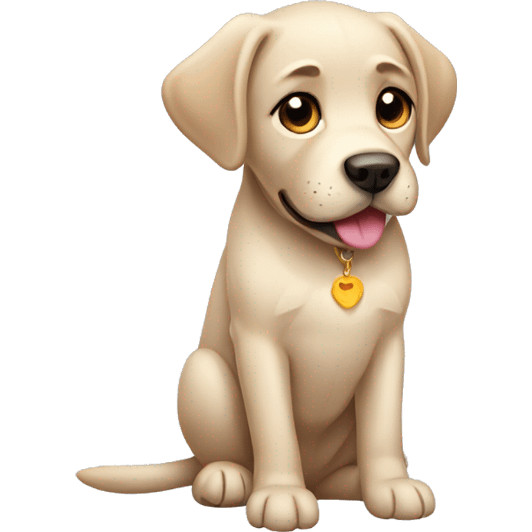 Dog Labrador sitting  emoji