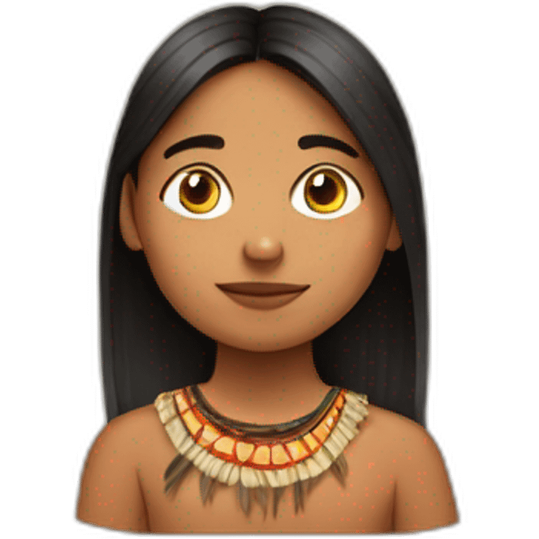 Emoji de un joven indigena con corona emoji