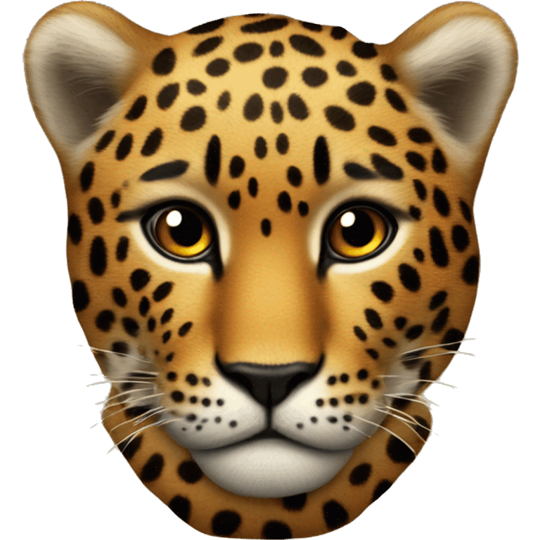 Corazon naranja con manchas de leopardo emoji