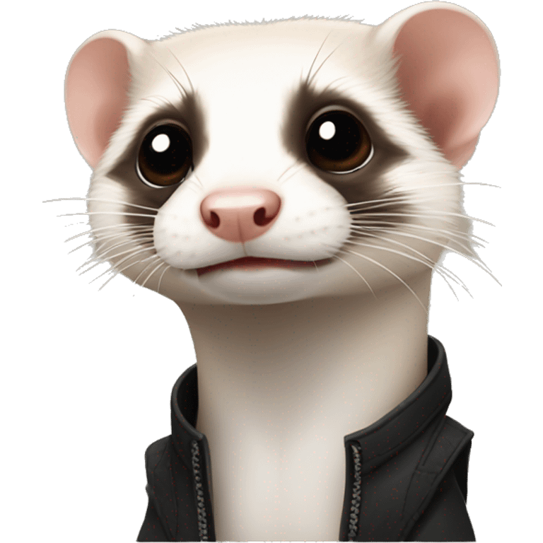 realistic ferret as elon musk emoji