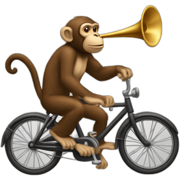 monkey trumpet bycicle emoji