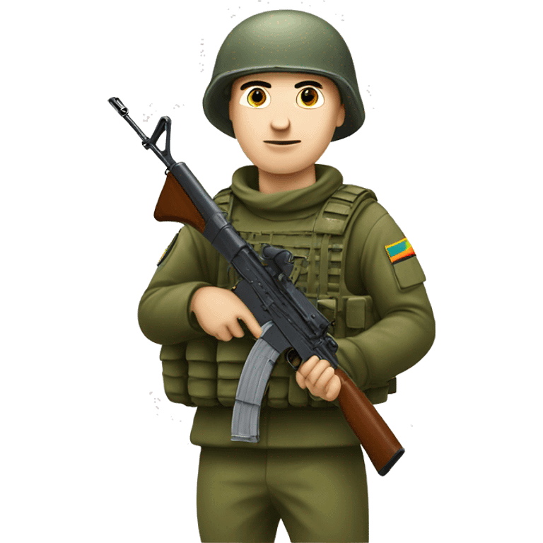 Ukrainian soldier with AK-74 emoji