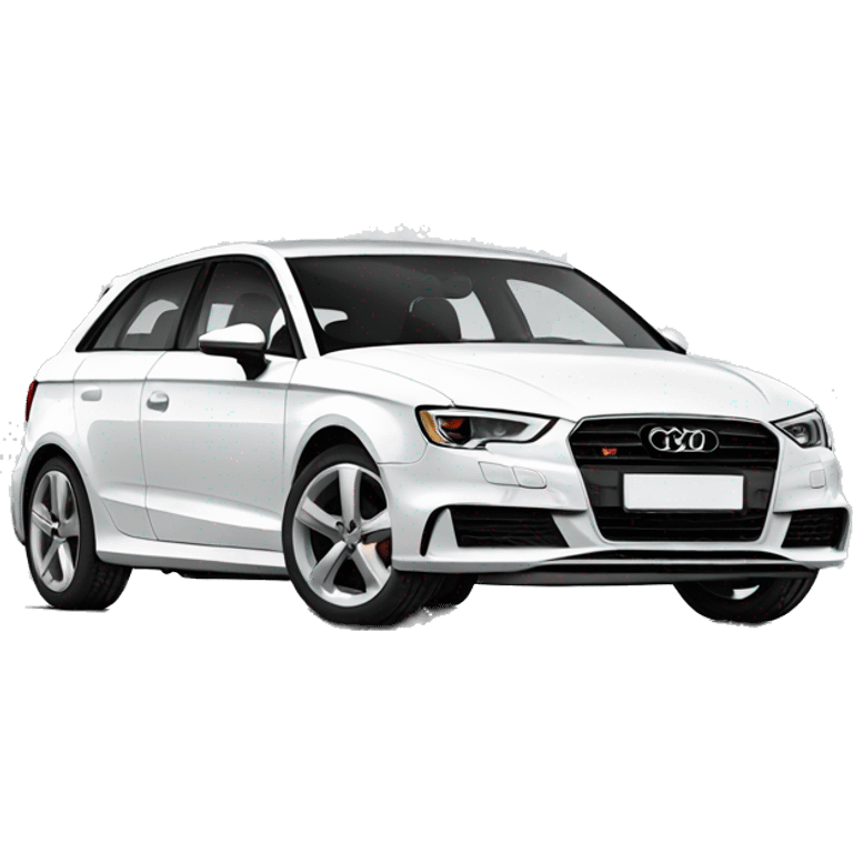 white Audi A3 emoji