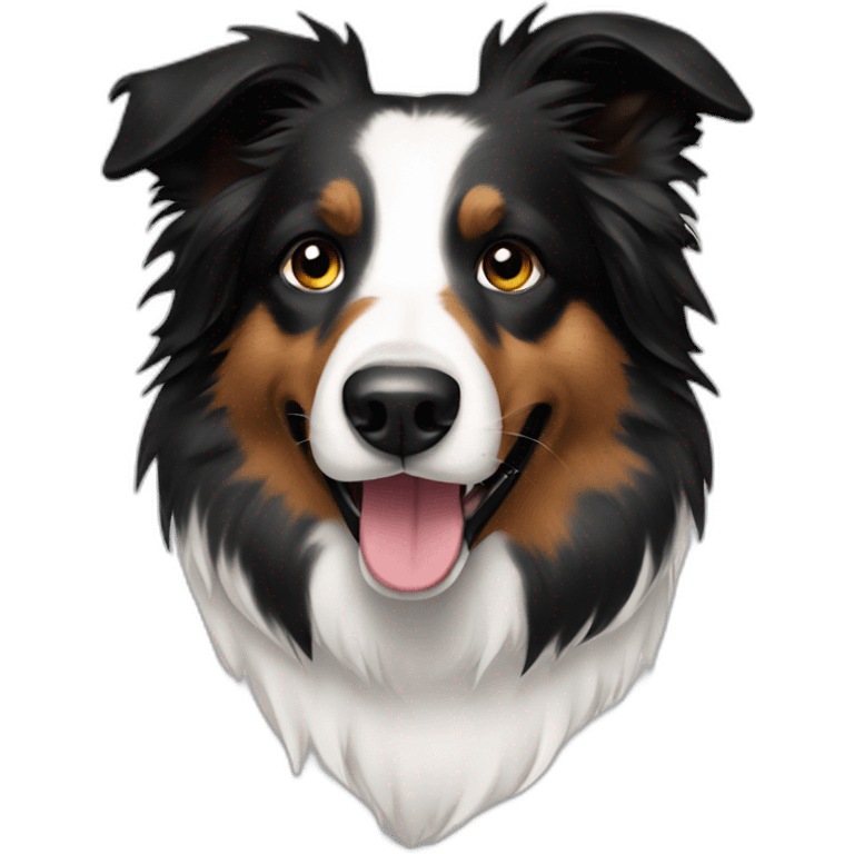 With border collie with black stain emoji