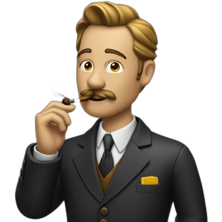 banker smoking a pipe emoji