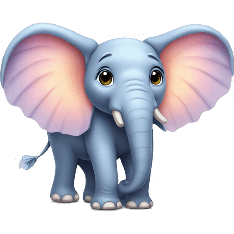 Elephant with fairy wings  emoji