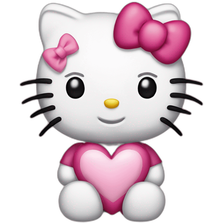 Hello kitty love emoji