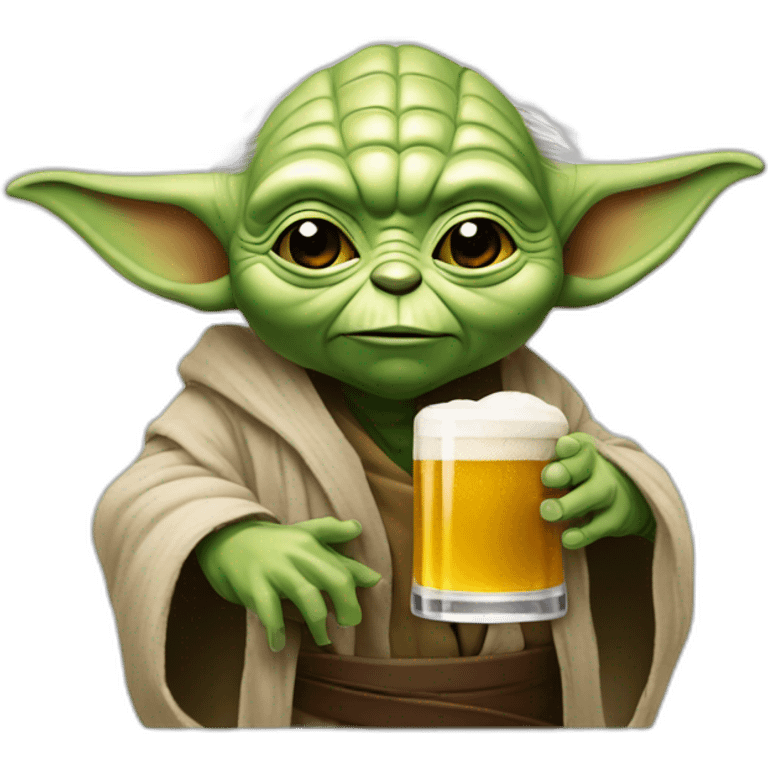 Yoda boit un bière emoji