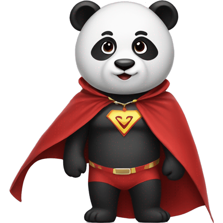 panda with superhero cape emoji