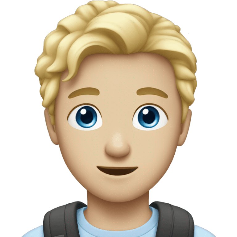 boy with blonde hair blue eyes emoji