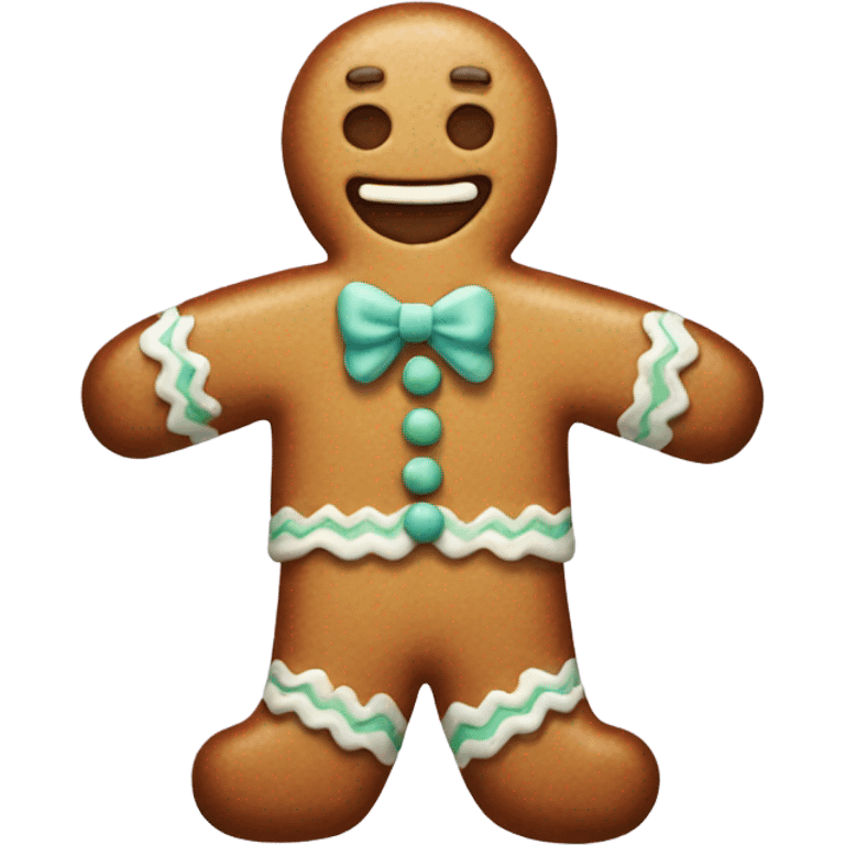 Pastel gingerbread man emoji