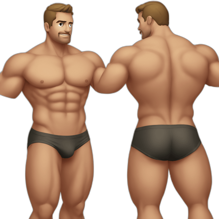 Male muscular bikini largebutt emoji