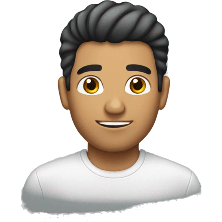 Hispanic guy with hair combed to the side emoji