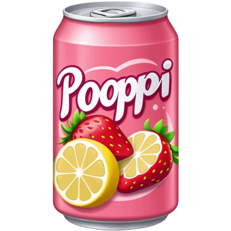 Poppi strawberry lemon soda can emoji