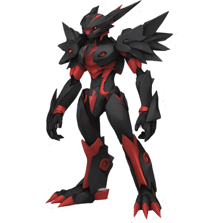  Cool Edgy Black Red Digimon-Fakemon full body emoji