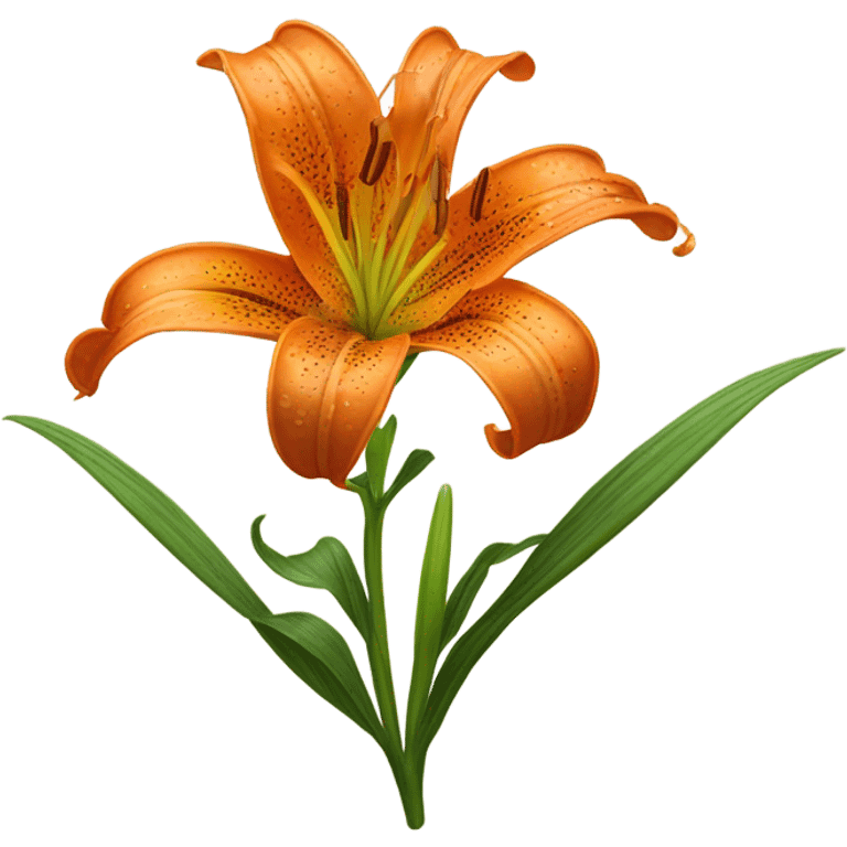 Orange lily emoji