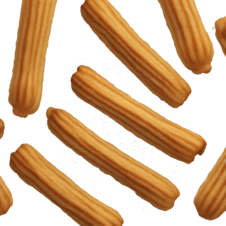 Churro with chocolate dipped tip emoji