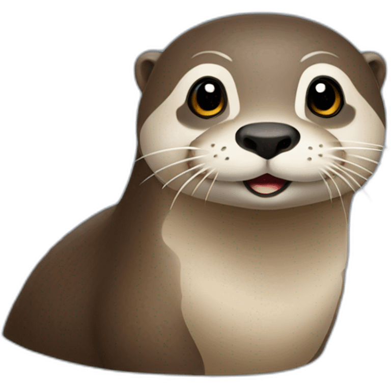 Loutre sur un oiseau emoji