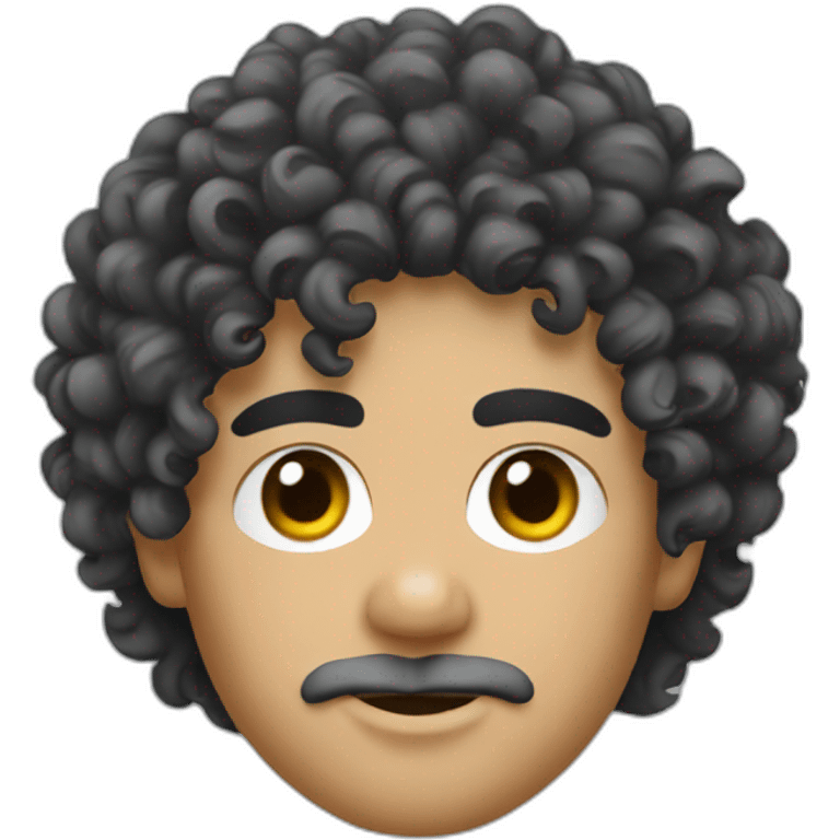 Maradona face curly hair emoji