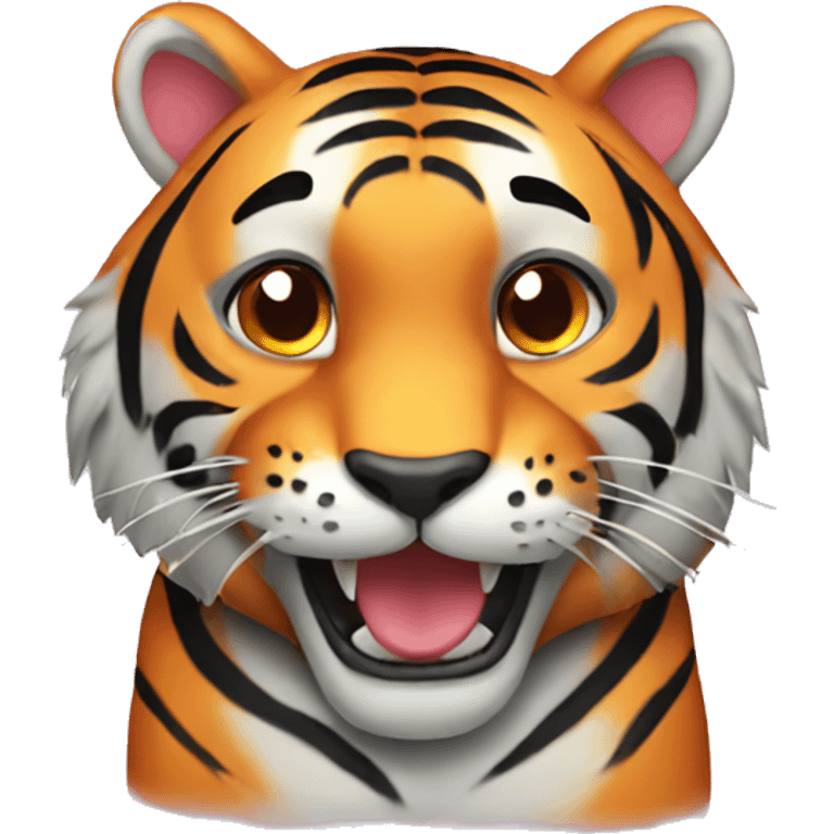 Tiger with a love heart emoji