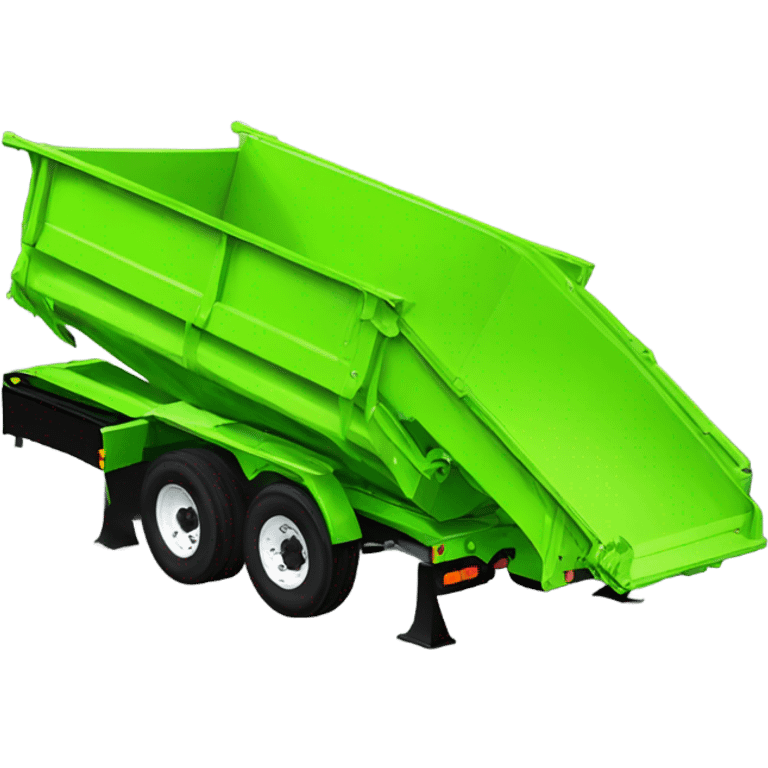 Médium duty dump trailer neon green emoji