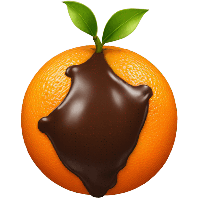 🍊 single orange that has been dipped in chocolate  emoji