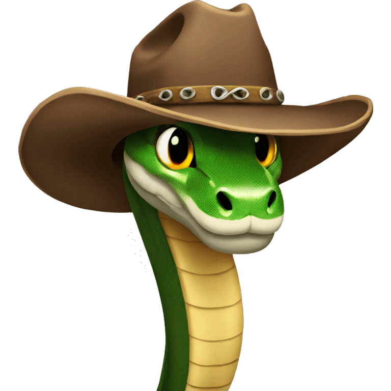 Snake wearing cowboy hat  emoji