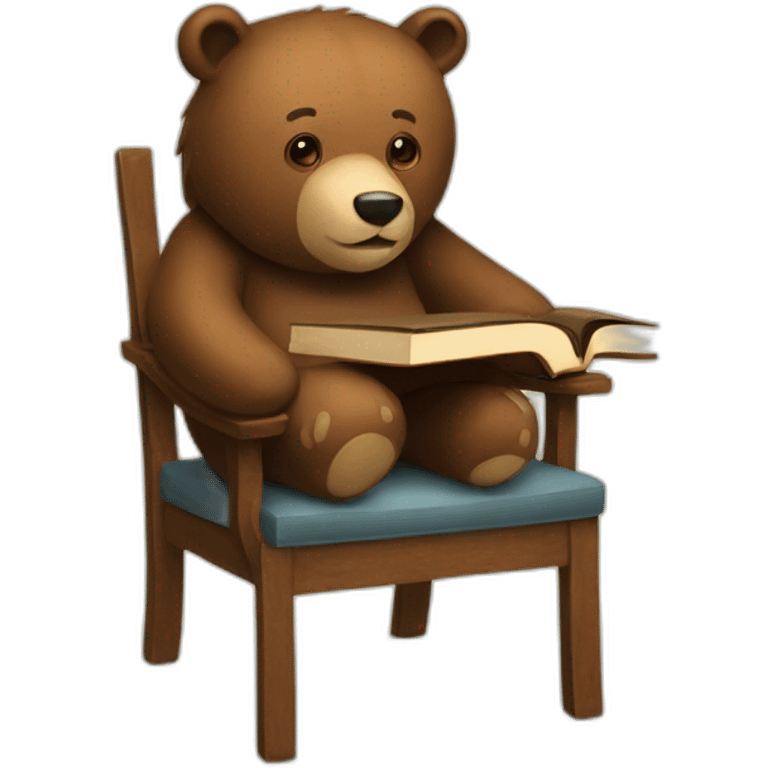 bear-book chair emoji