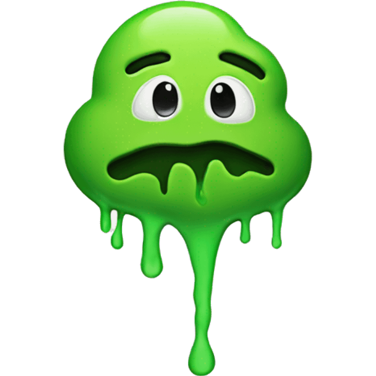 The word "YES" written in green slime. emoji