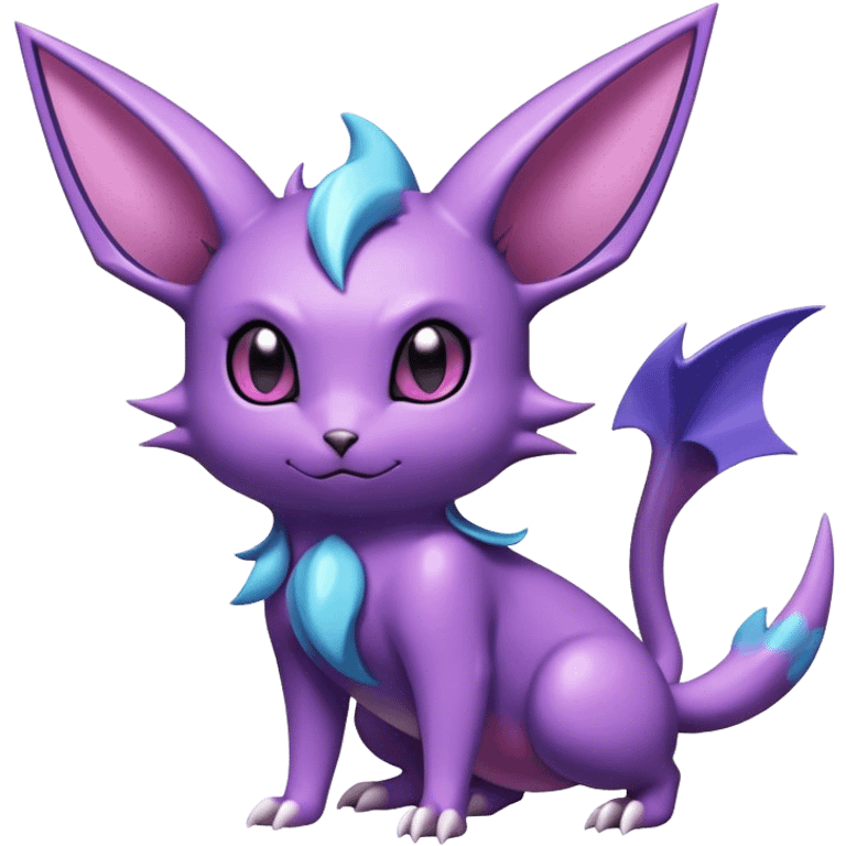 Cool Edgy Cute Shiny Noibat-Espeon-Nidorino-hybrid  full body emoji