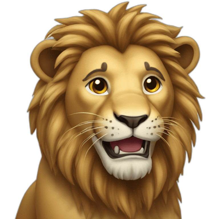 lion happy emoji