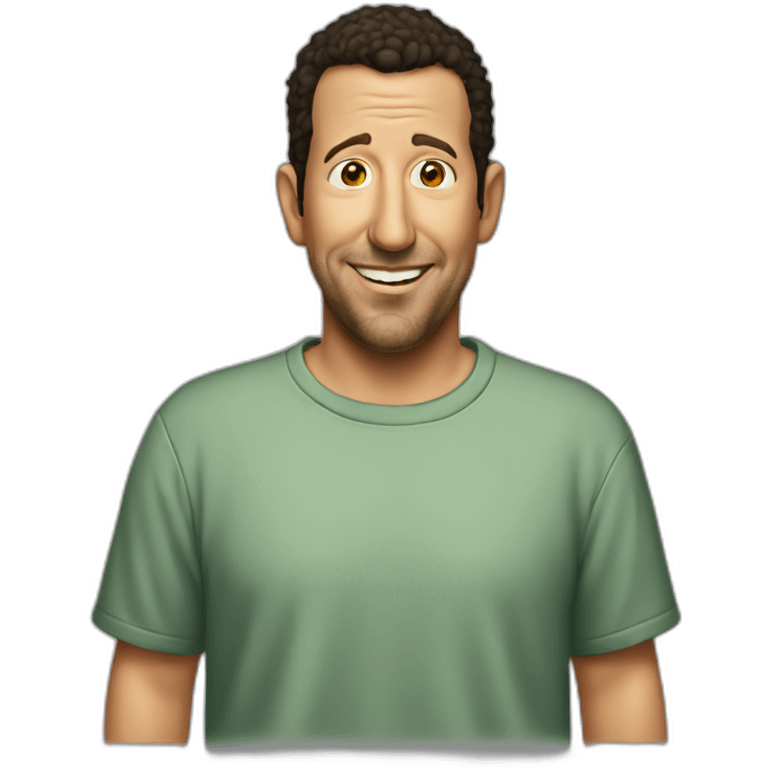 actor adam sandler cartoon wearing tee emoji