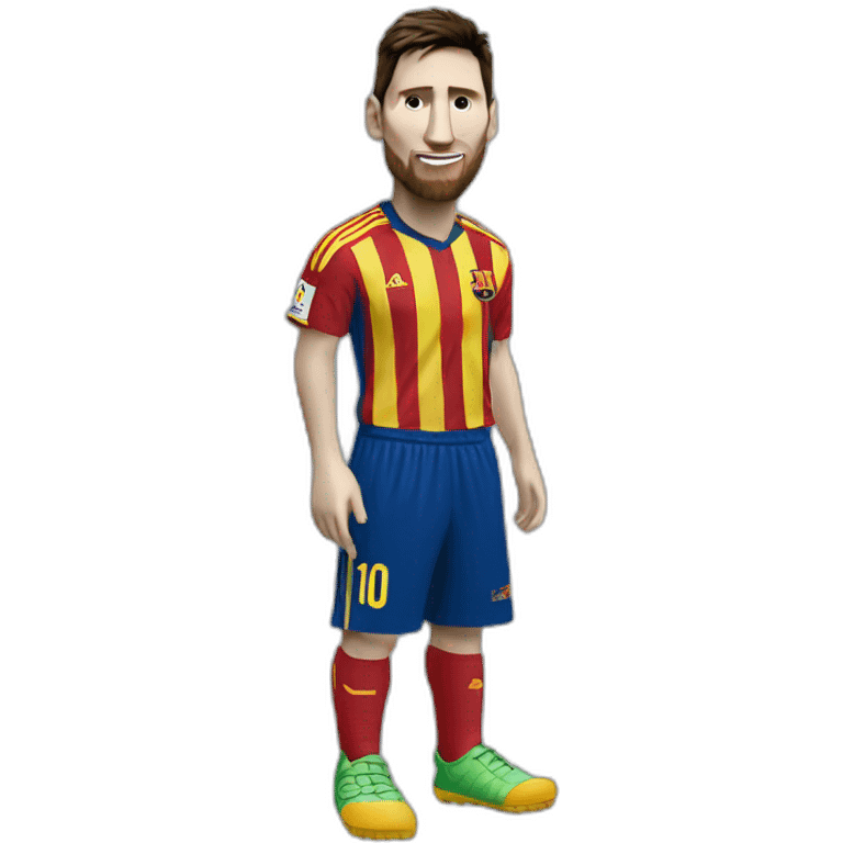 Lionel Messi avec une paire de crocs emoji