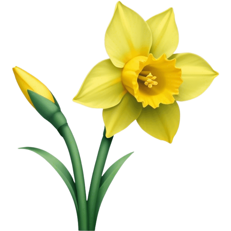 single Daffodil stem emoji