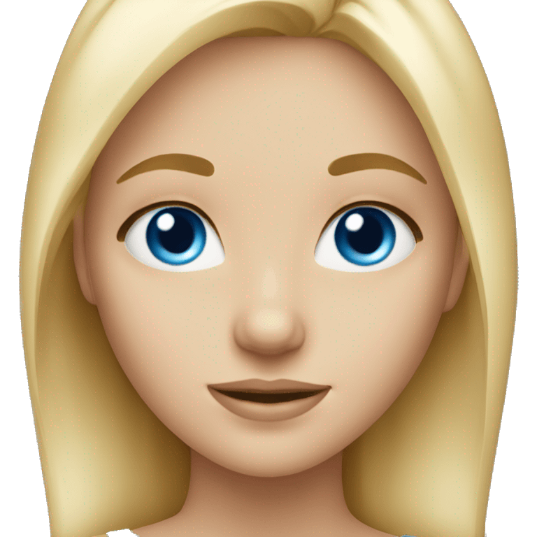 blonde girl with blue eyes emoji