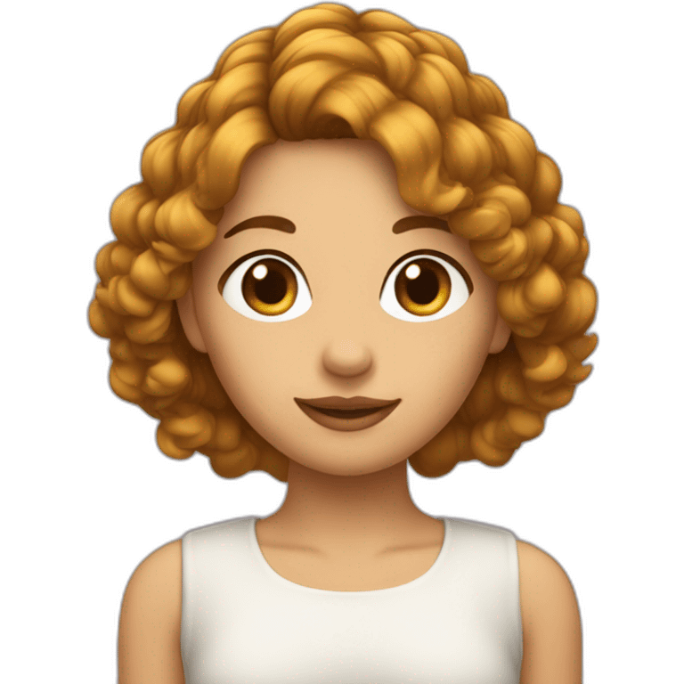 Fille cheveux châtain emoji