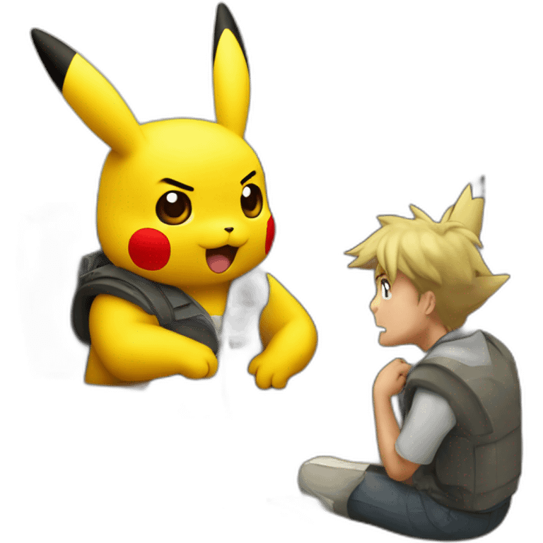 Pikachu interrogation emoji