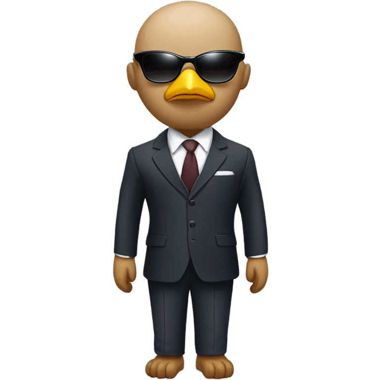 Bald eagle in suit and sunglasses emoji