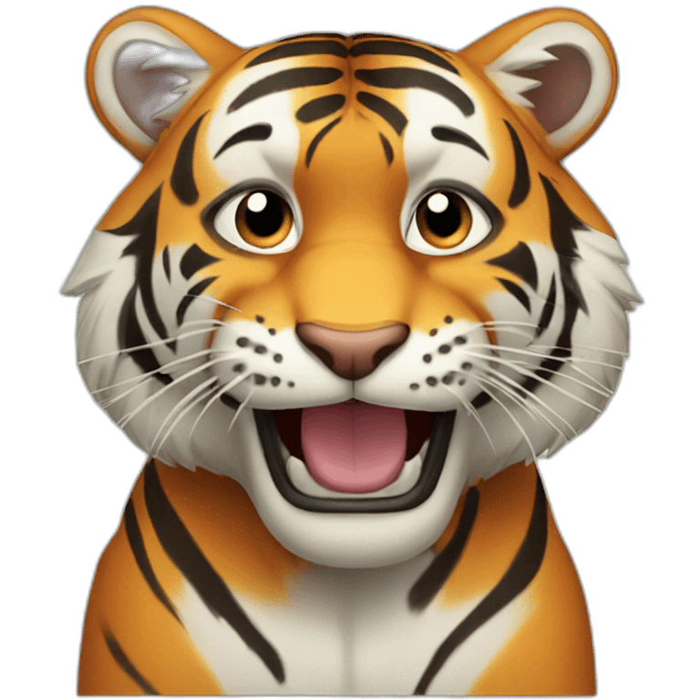 Tiger happy emoji