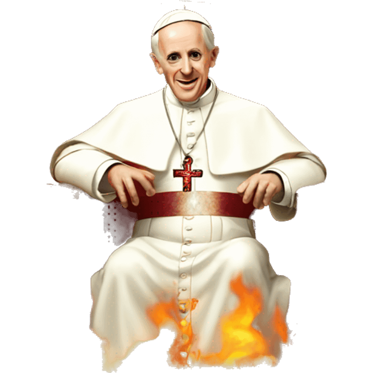 Pope on fire emoji