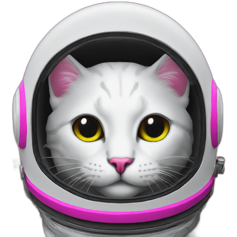 cat neon astronaut helmet emoji